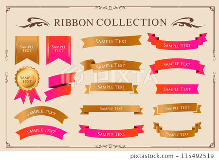 Elegant ribbon frames set Elegant ribbon frames set 115492519