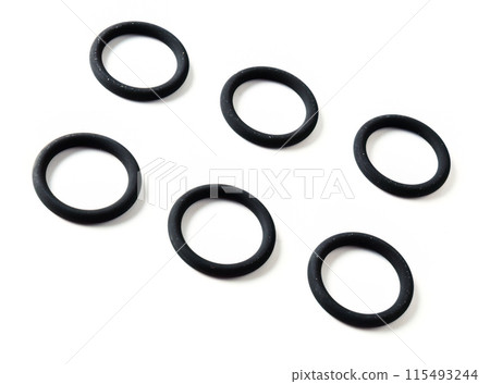 O-ring for car on white background 115493244
