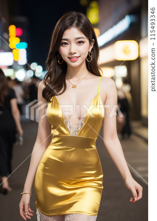 走在城市的一名婦女 115493346