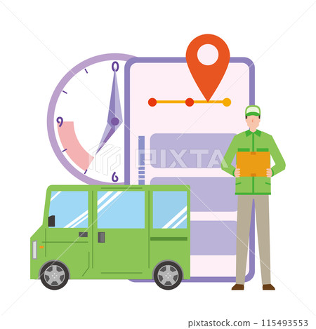 Illustration of time-specified delivery 115493553