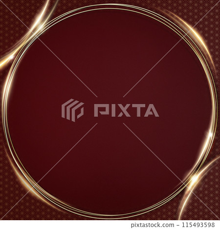 Japanese style background and golden circle 115493598