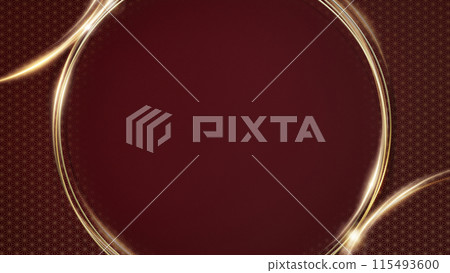 日式背景和金色圓圈 115493600