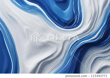 Abstract background of vivid blue and white color mixing with different tints creating uneven surface. 115493771