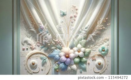 Elegant floral patterns and decorations 115494272