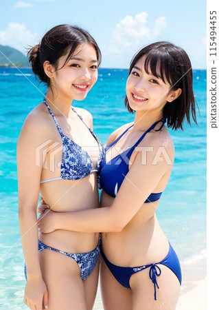 A gal who came to play at the beach A gal who came to play at the beach 115494455