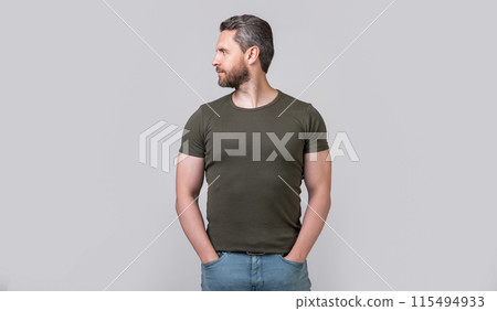 mature caucasian guy with stubble in studio. photo of caucasian guy with stubble. mature caucasian guy with stubble in studio. photo of caucasian guy with stubble. 115494933