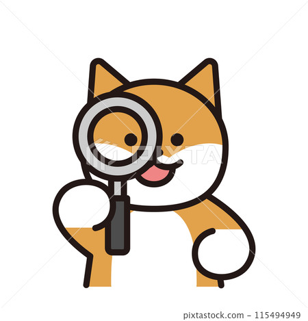 放大鏡狗 Shiba Inu 簡單 115494949