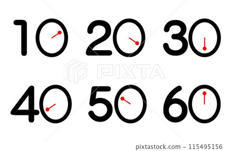Timer time illustration Timer time illustration 115495156