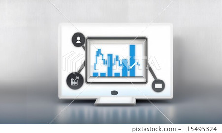 Graph displayed on a tablet 115495324