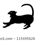 Yawning cat 115495626