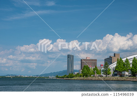 Lake Biwa scenery Otsu City 115496039