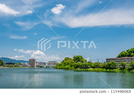 夏季瀨田川風光 滋賀縣大津市 115496068