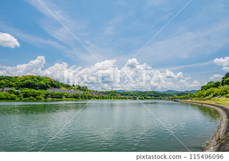 Summer scenery of the Seta River, Otsu City, Shiga Prefecture Summer scenery of the Seta River, Otsu City, Shiga Prefecture 115496096