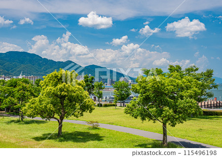大津市琵琶湖畔的公園“渚公園” 115496198