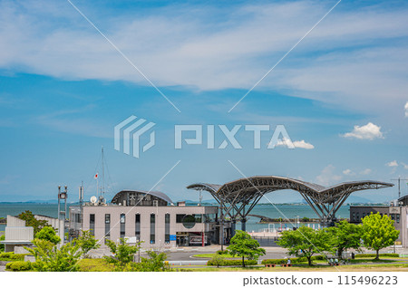 琵琶湖 大津港風景 大津市 115496223
