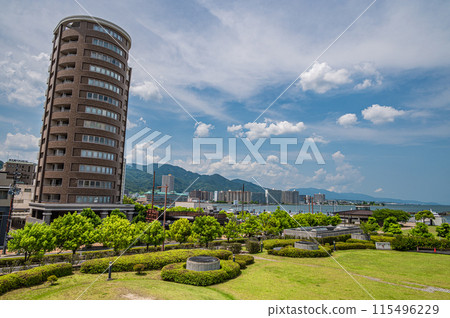 Lake Biwa Otsu Port Scenery Otsu City Lake Biwa Otsu Port Scenery Otsu City 115496229