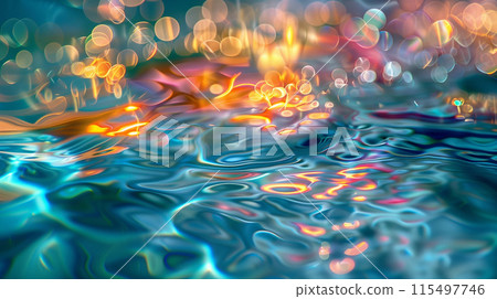 Blurred light and sea conjures a sense of mystery and wonder 115497746