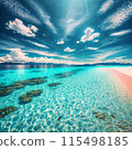 清澈蔚藍的海與天空 115498185