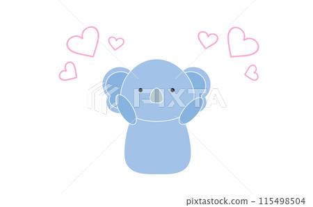 Koala with lots of hearts 115498504