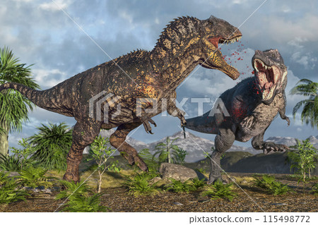 暴龍和巨獸龍打架 暴龍和巨獸龍打架 115498772