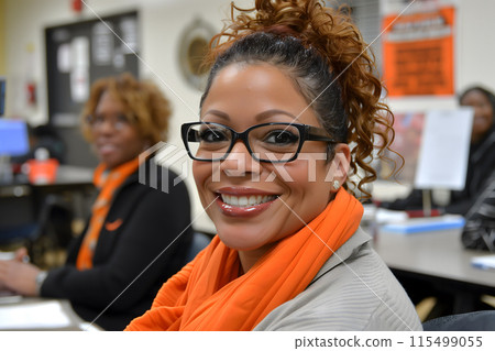 Smiling Educators on Labor Day Smiling Educators on Labor Day 115499055