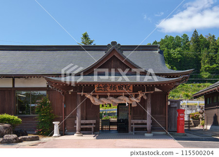 Izumo Yokota Station (Shimane Prefecture) - Station building in the style of a shrine Izumo Yokota Station (Shimane Prefecture) - Station building in the style of a shrine 115500204