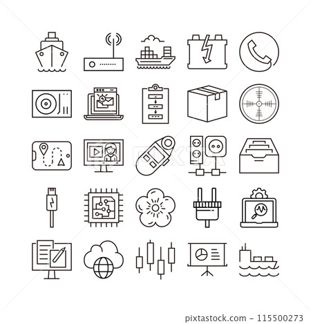 設備人工智能技術圖標集 設備人工智能技術圖標集 115500273