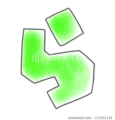 寬鬆簡單的平假名“ra”角版模擬風格 寬鬆簡單的平假名“ra”角版模擬風格 115501138