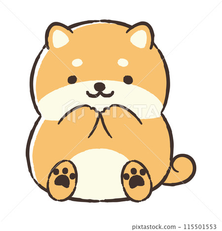 可愛的手繪狗插畫 115501553