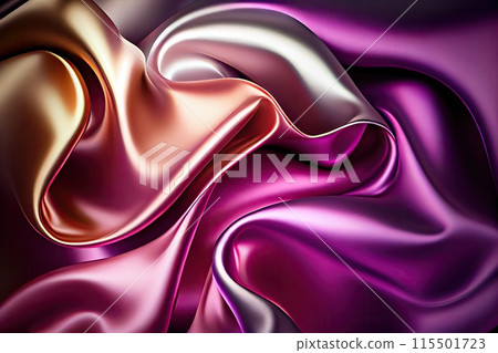 Abstract background. Colorful flying silk. Fabric in the wind. Cloth Wallpaper. 115501723