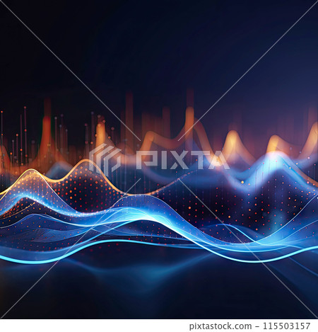 abstract tech energy flow dark blue and purple 115503157