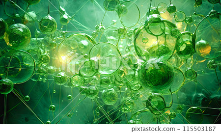 abstract baby green energy cells 115503187