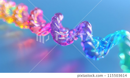 Illustration of rainbow DNA on a blue background. Suitable for introducing the concept of gender diversity. It was genetic from the beginning, the colors of the rainbow represent the LGBTQ people. Illustration of rainbow DNA on a blue background. Suitable for introducing the concept of gender diversity. It was genetic from the beginning, the colors of the rainbow represent the LGBTQ people. 115503614