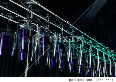 Clean wine glasses 115503673