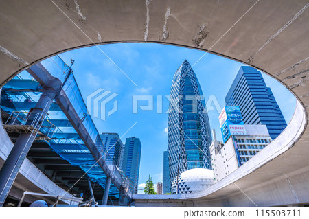 Tokyo cityscape in Japan Redevelopment of the west exit of Shinjuku Station. (Demolition of Odakyu Department Store is progressing). Buildings in front of the station = June 12, 2024 Tokyo cityscape in Japan Redevelopment of the west exit of Shinjuku Station. (Demolition of Odakyu Department Store is progressing). Buildings in front of the station = June 12, 2024 115503711