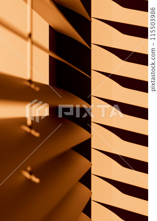 Sunset through the blinds Sunset through the blinds 115503986
