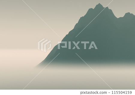 Mountains in the fog 115504159