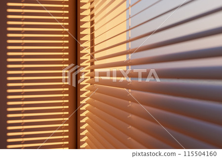 Sunset through the blinds Sunset through the blinds 115504160
