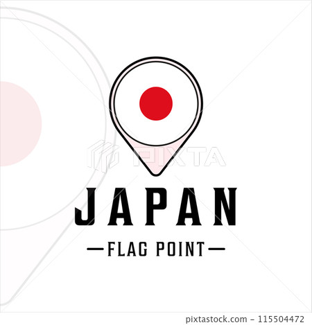 flag point japan logo vector illustration template icon graphic design. maps location country sign or symbol flag point japan logo vector illustration template icon graphic design. maps location country sign or symbol 115504472