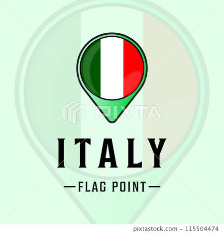 flag point italy logo vector illustration template icon graphic design. maps location country sign or symbol flag point italy logo vector illustration template icon graphic design. maps location country sign or symbol 115504474