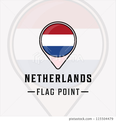 flag point netherlands logo vector illustration template icon graphic design. maps location country sign or symbol flag point netherlands logo vector illustration template icon graphic design. maps location country sign or symbol 115504479