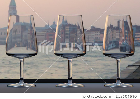 Three glasses for wine 115504680
