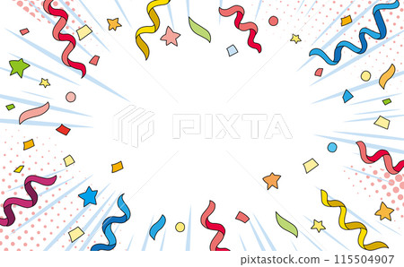 Party confetti ribbon illustration material Party confetti ribbon illustration material 115504907