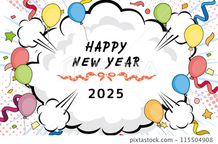 2025 New Year's card snake party material 115504908