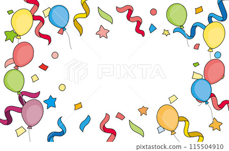 Party confetti ribbon illustration material Party confetti ribbon illustration material 115504910