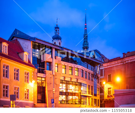 Riga, Latvia. Winter New Year Christmas Holidays Season 115505318