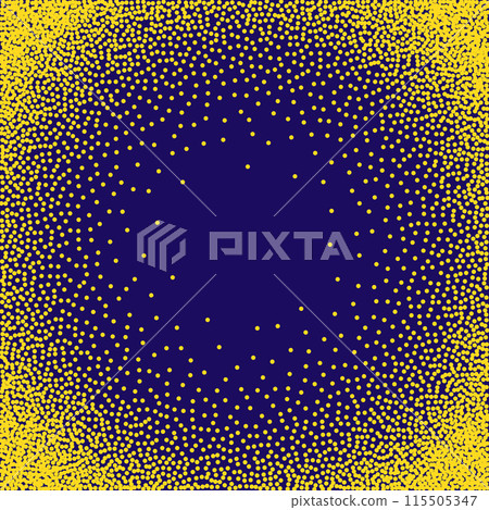 Vintage abstract dot pattern radial gradient circle retro effect background. 115505347