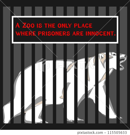 Protest to stop animal abuse, against zoo and cruelty to wild animals. Antizoo concept vector illustration Protest to stop animal abuse, against zoo and cruelty to wild animals. Antizoo concept vector illustration 115505633