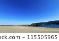 Blue sky and sandy beach 115505965