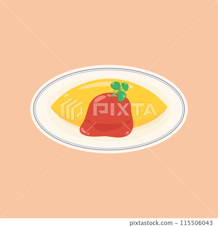 isolated japanese omurice isolated japanese omurice 115506043